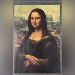 Original Vintage Fine Art Print 1930’s Leonardo di ser Piero da Vinci, MONA LISA Printed Antique Artist Collectible Renaissance Italy Italian