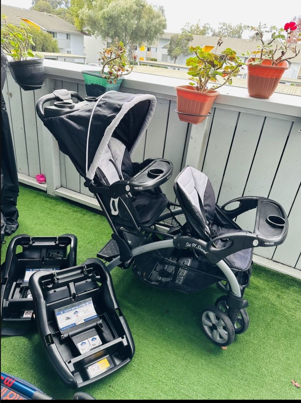 Double Stroller With Car Seats