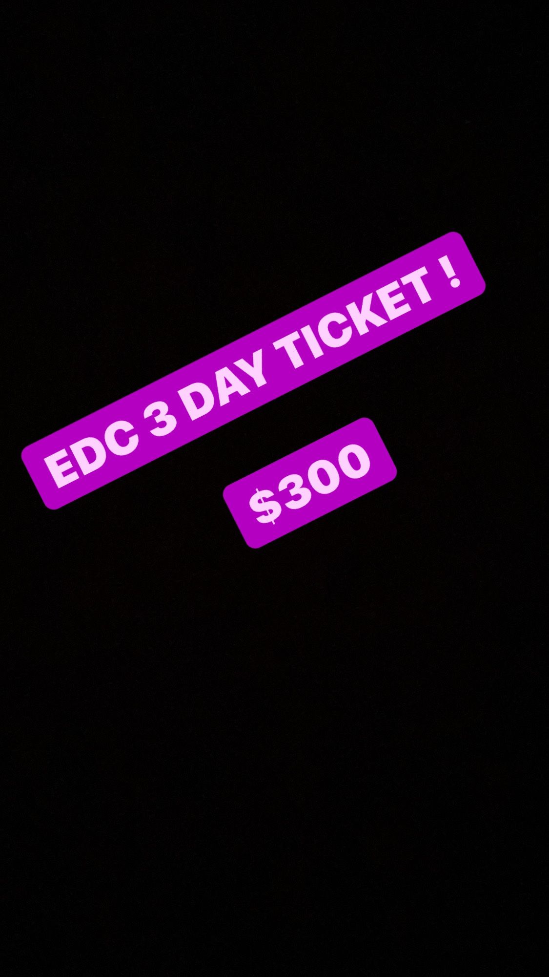 EDC Orlando 3 Day Ticket 