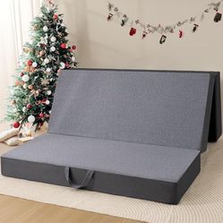 6 Inch  Tri-fold Memory Foam Mattress With Washable Cover 