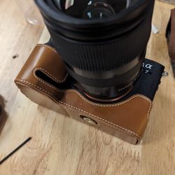 Sony A74 Leather Grip