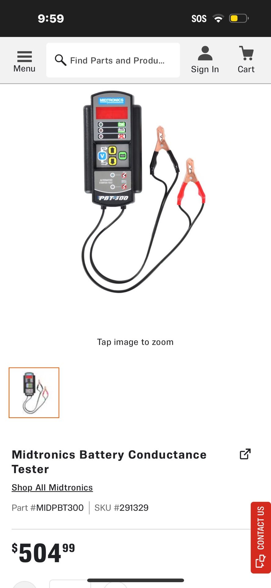Midtronics Battery Conductance Tester