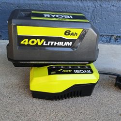 BATTERY AND CHARGER 40V RYOBI 