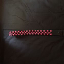 Pink & Black Studded Belt
