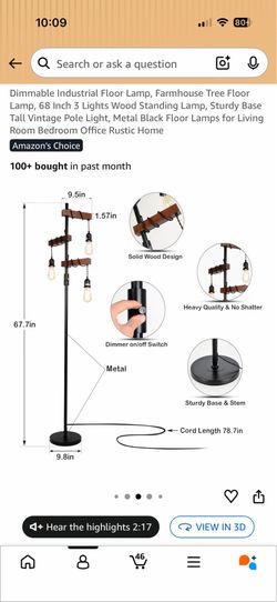 Industrial floor lamp