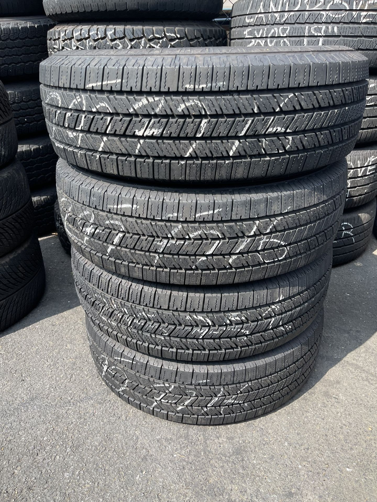 245/75/16 LT Firestone set of used tires in great condition 250 plus