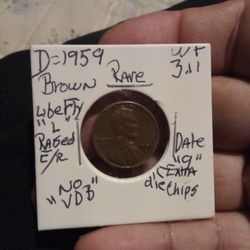 🇺🇸" A. Lincoln Penny. (1959="D") Wt:3.11 ( W./ Errors )