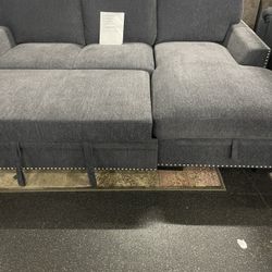 2 Piece Sectional With Pull Out Bed & Storage Chaise On Sale