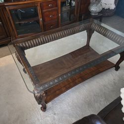 Glass Top Coffee Table, End Tables
