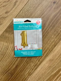 Gold Number 1 Air Filled Balloon