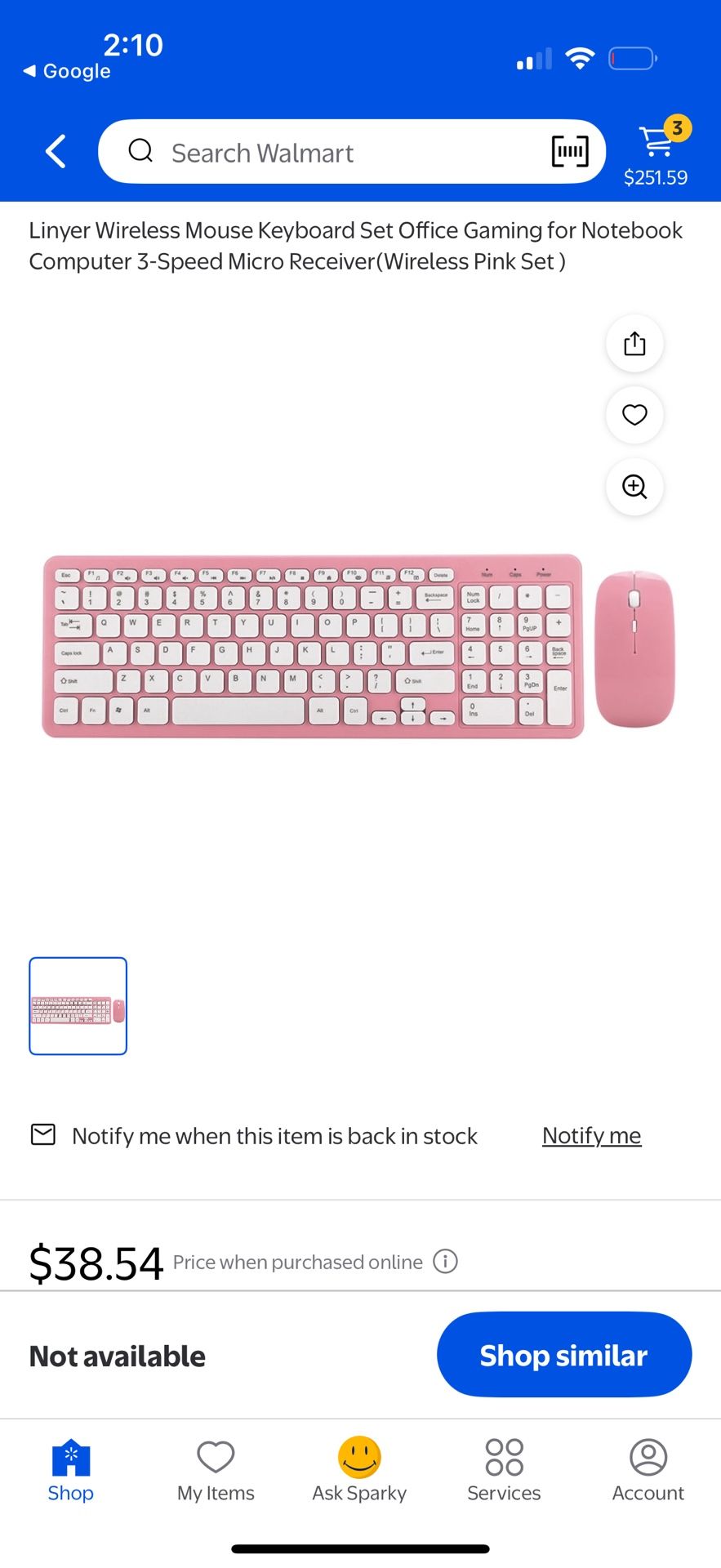Linyer Wireless Mouse Keyboard Set Office Gaming for Notebook Computer 3-Speed Micro Receiver(Wireless Pink Set )