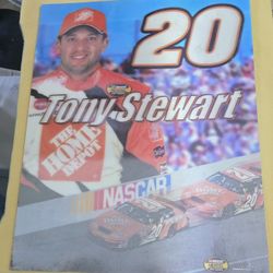 VINTAGE TONY STEWART POSTER 3D VGC (Read Description)