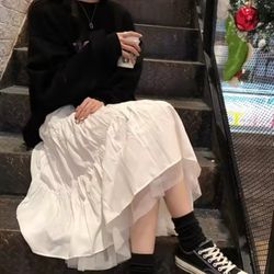 Halloween Costume Inner White Long Skirt
