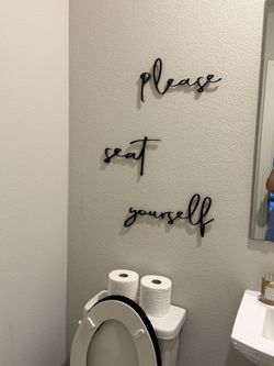 Bathroom Seat Signs