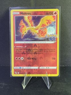 Moltres 012/078 Holo Rare card, Pokémon GO TCG
