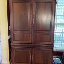 Solid Wood Armoire Desk 