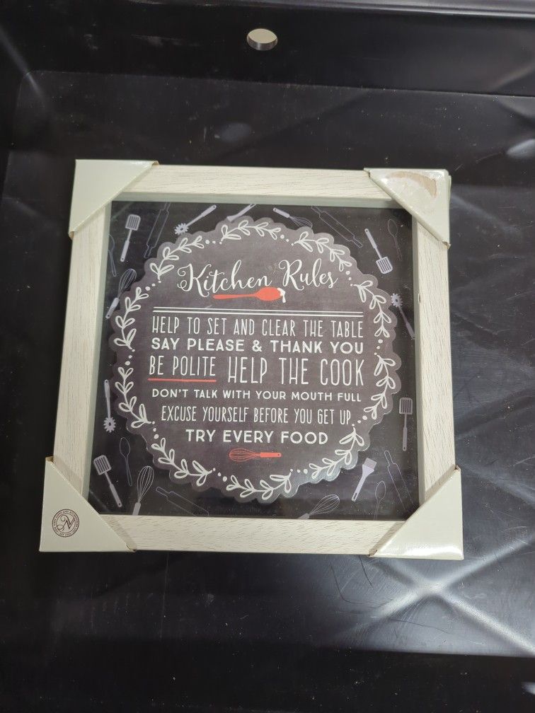 Kitchen Rules Plaque