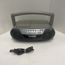 Sony CFD-S05 Boombox CD Radio AM/FM Cassette Player Recorder Mega Bass Tested