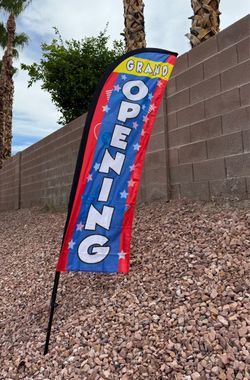 Grand Opening Flutter Feather Swooper Flag