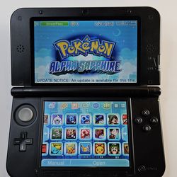 Nintendo 3DS XL, with Pokemon gen 1 to 7.