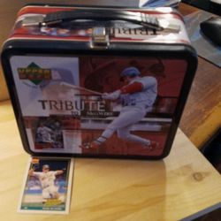 1999 Upper Deck Mark McGwire Tribute Lunch Box and  Oakland A's Topps  Baseball Card# 270