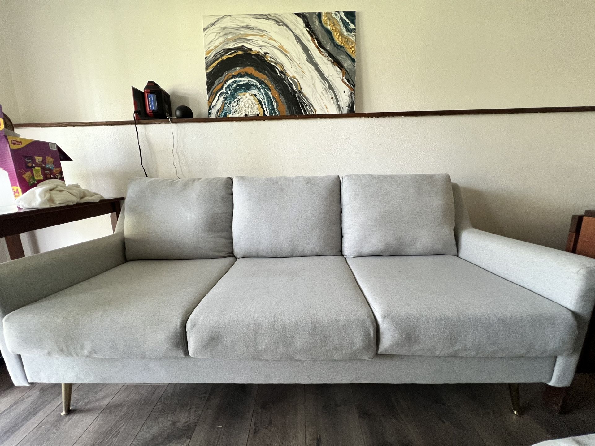Gray Mid Century Modern Sofa