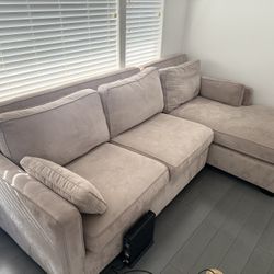 tan L shape couch 