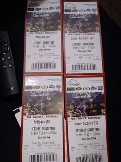 9 Gander outdoors tikets nascar. All for 150