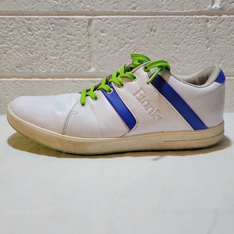 Men's Etonic GS200 GWL Leather Golf Shoes Men's Etonic GS200 GWL Leather Golf Shoes White/Lime/Blue White/Lime/Blue Size 8
