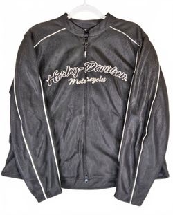 Harley-Davidson Women Black Mesh Motorcycle Jacket 1W