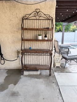 Wrought iron shelf