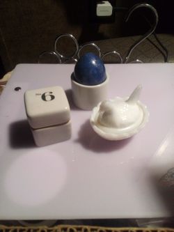 Little Knick Knacks And A Blue Stone Egg