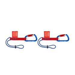 Tool Tethering Adaptor Straps with Captive Eye Carabiner