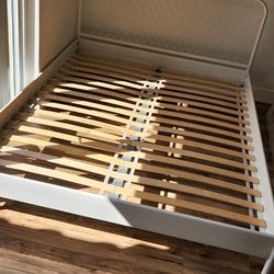 Ikea Queen Bed Frame Nesttun White