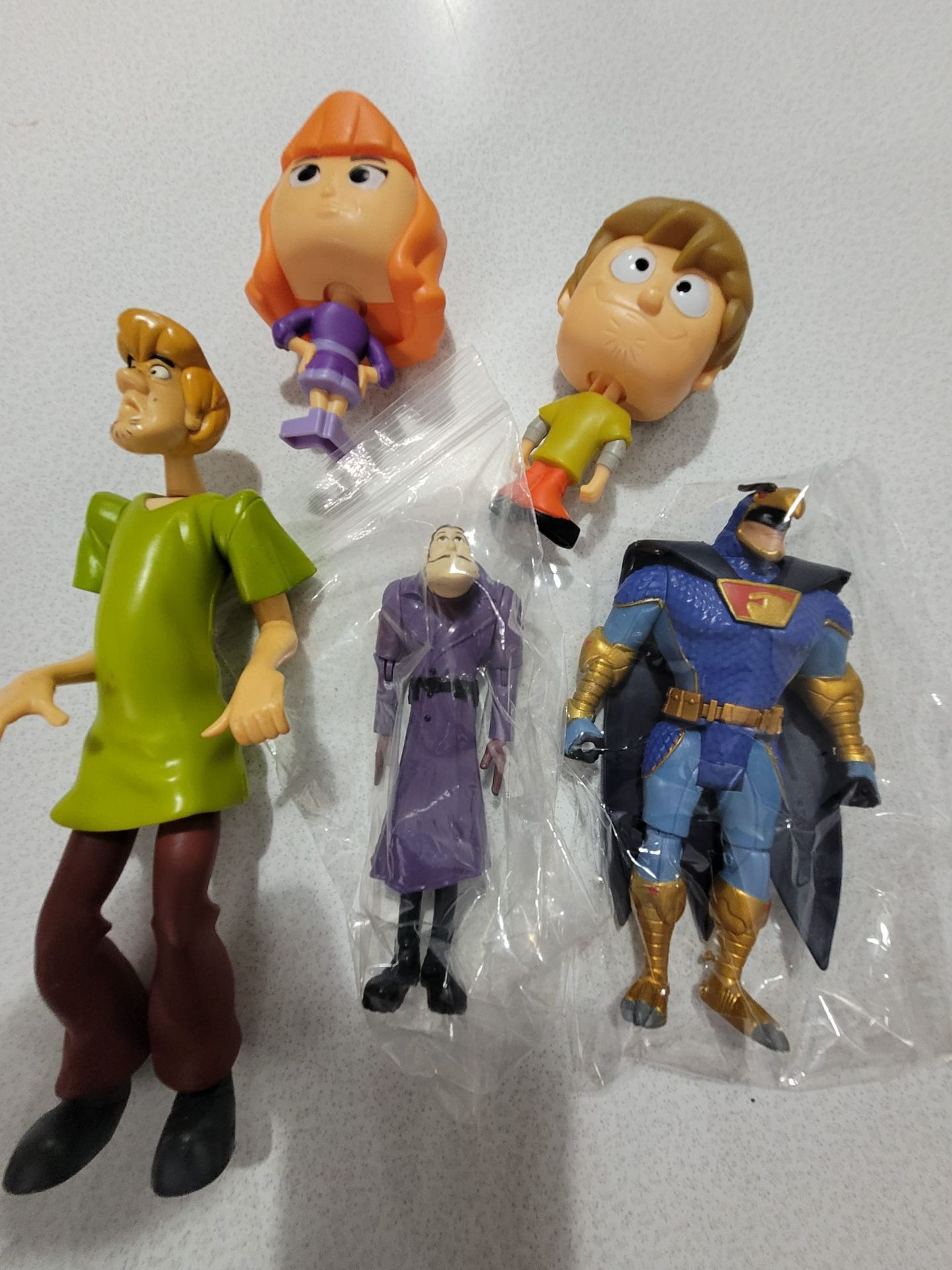 Lot Of 5 - Scooby Doo Action Figure Bobble Head Doll Toys