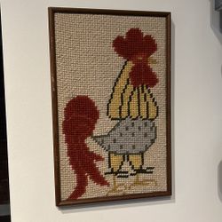 Whimsical Farmhouse Rooster Art 