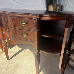 Decorative: Console Furniture Table With Drawers: 65 inches wide by 43 inches tall from the ground