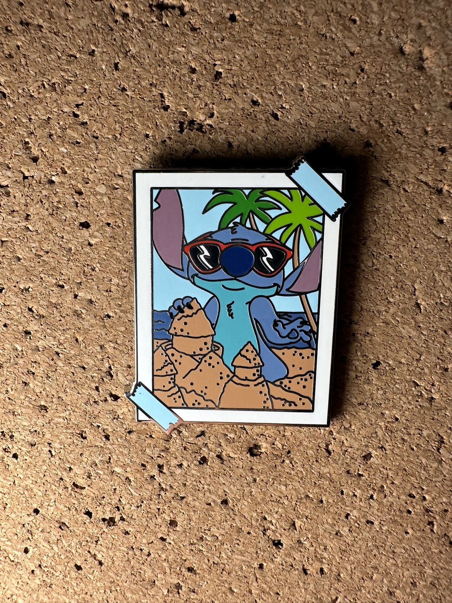 Disney Pin Stitch Building Sandcastle Photo Photograph Mystery Set 2024