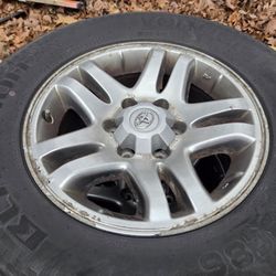 I have four rims, three with tires and one without a tire, they came from my 2002 Toyota Sequoia.