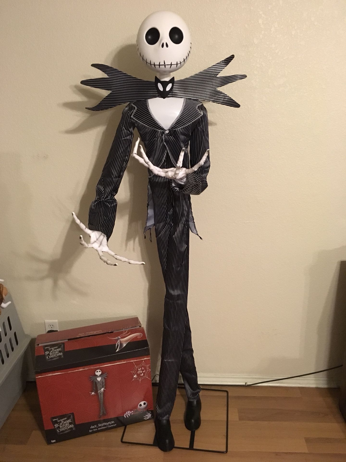 Gemmy Lifesize Animated Jack Skellington Nightmare Before Christmas Halloween Prop