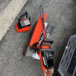 eFORCE 18 in. 56V Cordless Electric Battery Brushless Rear Handle Chainsaw Kit with 5.0Ah Battery and Charger