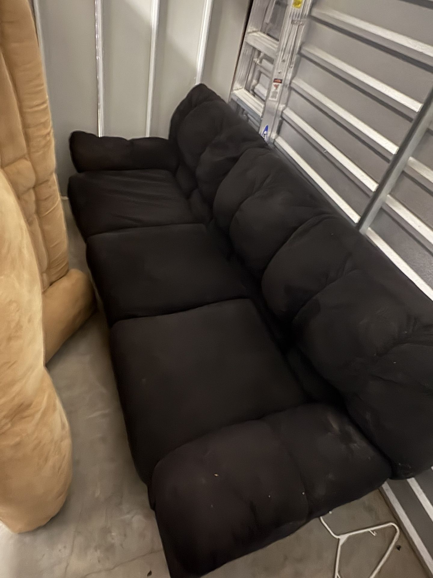 Black Soft Plush Couch