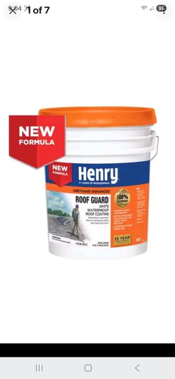 Henry 4.75 Gal White Roof Coating Urethane Enhanced Waterproof Reflective Finish