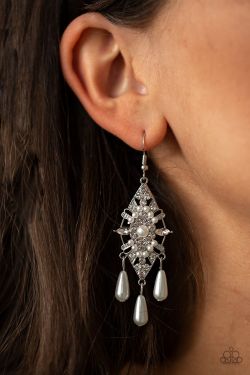 Majestic Mood White Earrings