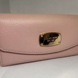 Michael Kors Leather Wallet - Jet Set Travel - Ballet (Pink)