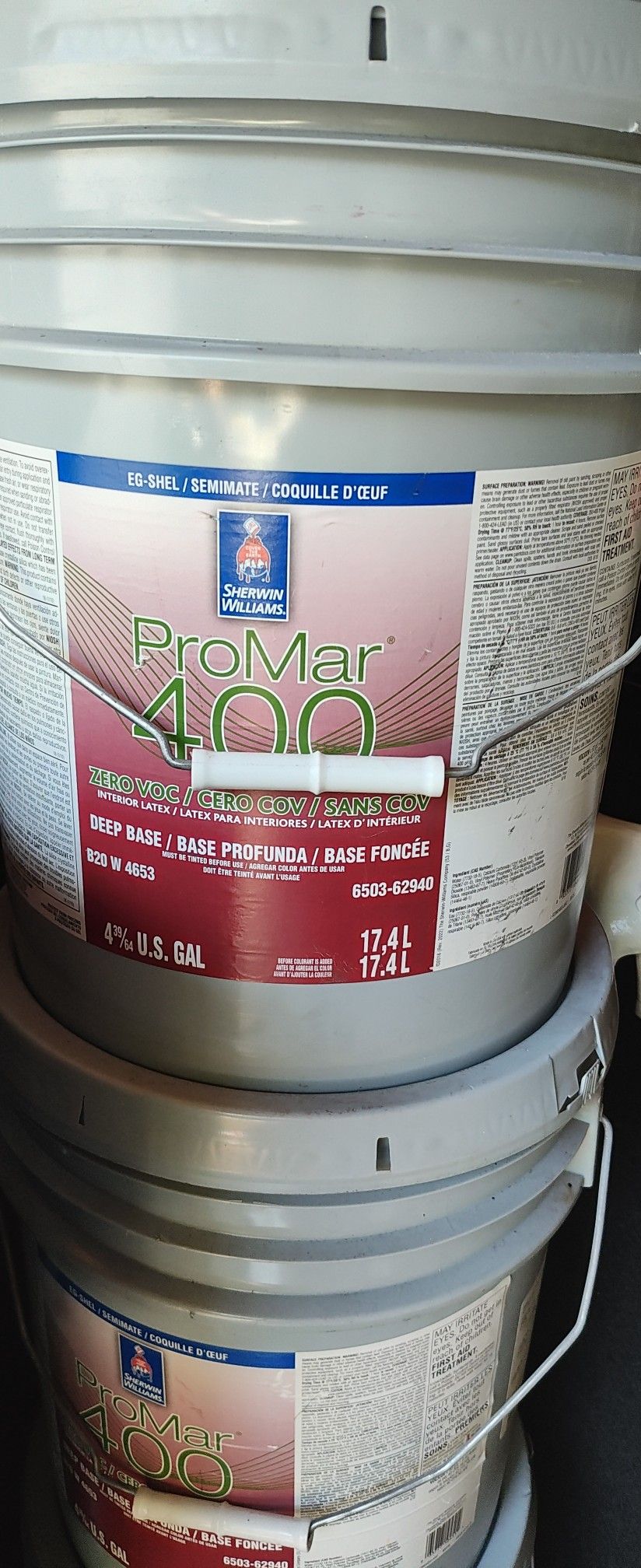 Sherwin Williams Interior Promar 400 "SUGAR DUST" Color Eg Shel Semi Gloss