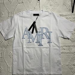 White amiri rhinestone shirt 