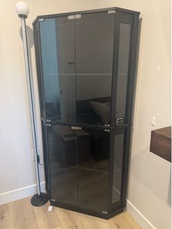 Black Corner Curio Cabinet