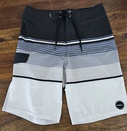 O'Neill Oneill Board Shorts Swimming Trunks With Pocket Size 29 Mens Boys Black White

Waist size is 29. From non smoking pet free home. Side pocket. 