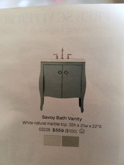 New in the box vanity